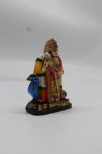 Load image into Gallery viewer, Standing Lord Murugan Idol with Peacock – Golden Pillar Base - Yellow - side view