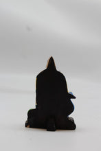 Load image into Gallery viewer, Standing Lord Murugan Idol with Peacock – Golden Pillar Base - Yellow - back view