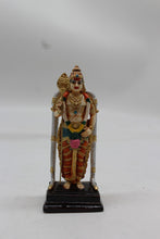 Load image into Gallery viewer, Standing Lord Murugan Idol with Vel Spear - Orange - front view