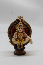 Load image into Gallery viewer, Lord Ayyappa Swamy Wall Medallion Plaque - Red - front view