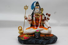 Load image into Gallery viewer, Lord Ayyappa Swamy Wall Medallion Plaque - Red - back view