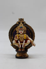 Load image into Gallery viewer, Lord Ayyappa Swamy Wall Medallion Plaque - Purple - front view