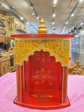 Load image into Gallery viewer, Hand-Painted Red Wooden Mandir - A103