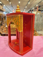 Load image into Gallery viewer, Hand-Painted Red Wooden Mandir - A103