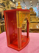 Load image into Gallery viewer, Hand-Painted Red Wooden Mandir - A103