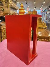 Load image into Gallery viewer, Hand-Painted Red Wooden Mandir - A103