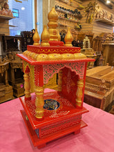 Load image into Gallery viewer, Ornate Domed Wooden Mandir with Drawer - A104
