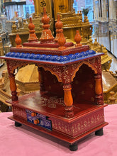 Load image into Gallery viewer, Hand-Painted Maroon red Wooden Mandir - A108