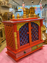 Load image into Gallery viewer, Hand-Painted Wooden Mandir - A110