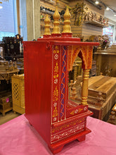 Load image into Gallery viewer, Hand-Painted Red Wooden Mandir - A106