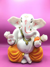 Load image into Gallery viewer, Ganesh Ganesha Ganpati Ganapati Hindu God Hindu God Ganesh fiber idol White