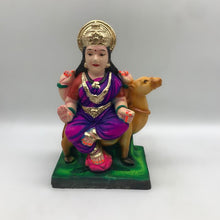 Load image into Gallery viewer, Ambe maa,Ambaji, Durga ma, Bengali Durga ma statue,idol,murti,mud idol Purple