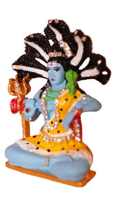 Lord Shiva Shankar Statue Bhole Nath Murti Home Decor ( 3cm x 2cm x 1cm) Blue