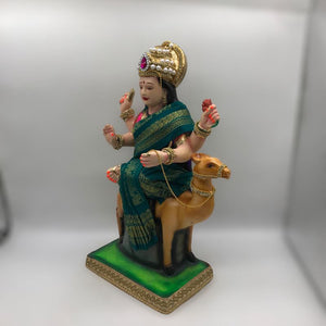 Ambe maa,Ambaji, Durga ma, Bengali Durga ma statue,idol,murti,mud idol Tea Green