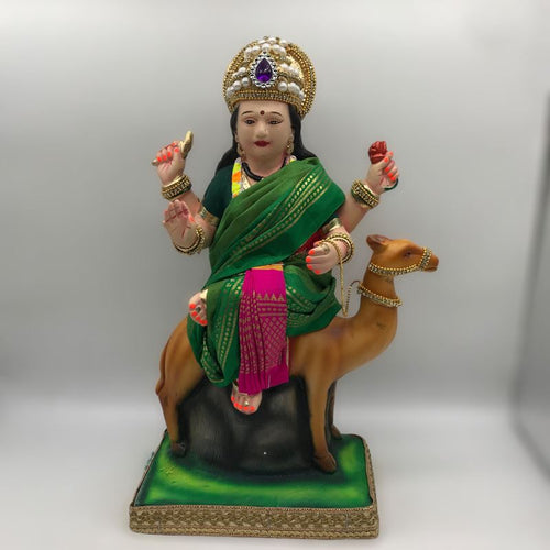 Ambe maa,Ambaji, Durga ma, Bengali Durga ma statue,idol,murti,mud idol Green