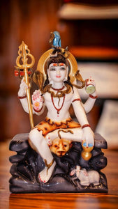 Lord Shiva Shankar Statue Bhole Nath Murti Home Decor( 24cm x15cm x7cm) Mixcolor