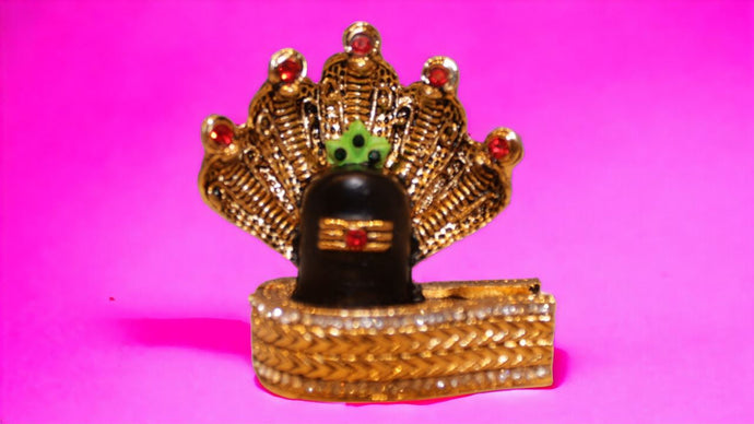 Shivling Idol Murti for Daily Pooja Purpose (2.2cm x 2cm x 1cm) Golden
