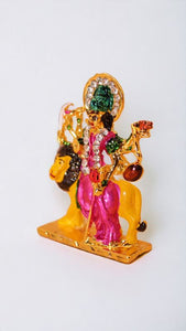 Goddess Ambaji Maa Durga Sitting Idol Statue Gold