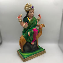 Load image into Gallery viewer, Ambe maa,Ambaji, Durga ma, Bengali Durga ma statue,idol,murti,mud idol Green