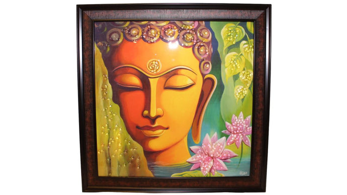 Tranquility Captured: Elevate Your Space with Serene Buddha Artistry! Mixcolor