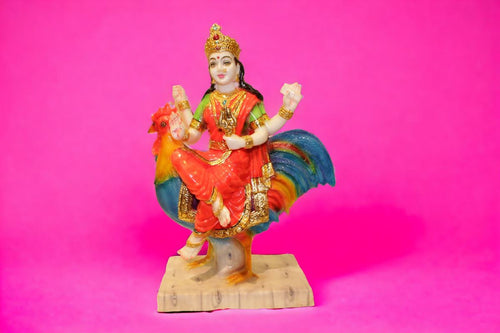 Bahuchar Maa Idol Murti Statue for Pooja | Gift | Home | Temple Black WhiteRed