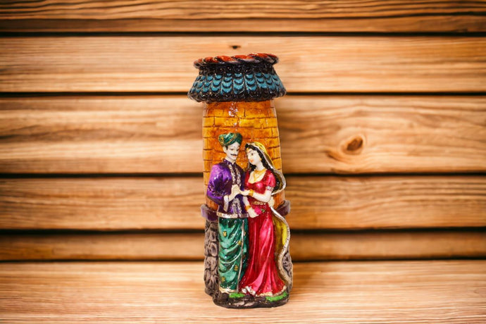 Artisan-Crafted Love Blooms: Handmade Couple Design Flowerpot Multicolor