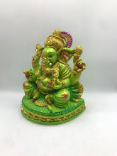 Load image into Gallery viewer, Ganesh Ganesha Ganpati Ganapati Hindu God Hindu God Ganesh fiber idol Green
