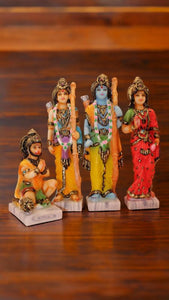 Lord Ram Darbar statue for Home/Office decoration (9cm x 9cm x 2cm) Mixcolor