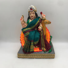 Load image into Gallery viewer, Ambe maa,Ambaji, Durga ma, Bengali Durga ma statue,idol,murti,mud idol Tea Green
