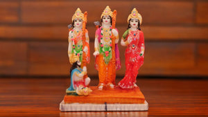 Lord Ram Darbar statue for Home/Office decoration( 10cm x7.5cm x4.5cm) Mixcolor