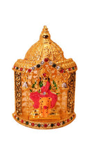 Load image into Gallery viewer, Goddess Ambaji Maa Durga Sitting Idol Statue Gold