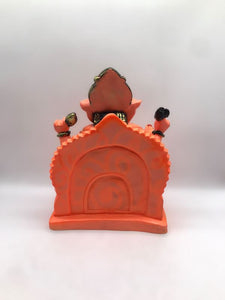 Ganesh Ganesha Ganpati Ganapati Hindu God Hindu God Ganesh fiber idol Orange