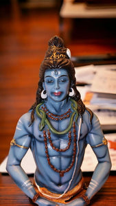 Lord Shiva Shankar Statue Bhole Nath Murti Home Decor( 15cm x 9.5cm x 7cm) Blue