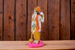Lord Vishnu Ji Murti Vishnu Bhagwan Statue for Home Pooja Gift Office RoomOrangeOrange