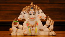 Load image into Gallery viewer, Lord Panchmukhi Hanuman Idol Bajrang Bali Murti (8.5cm x 5.5cm x 3.3cm) White