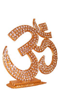 Load image into Gallery viewer, Hindu Religious Symbol OM Idol for Home,Car,Office ( 3cm x 2.8cm x 0.8cm) Gold
