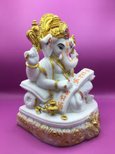 Load image into Gallery viewer, Ganesh Ganesha Ganpati Ganapati Hindu God Hindu God Ganesh fiber idol White