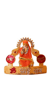 Sai Baba Statue Divine for Your Home/car Decor Gold