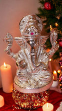 Load image into Gallery viewer, Ganesh Bhagwan Ganesha Statue Ganpati for Home Decor(12cm x 8.5cm x 5.5cm) Silver
