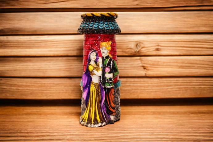 Artisan-Crafted Love Blooms: Handmade Couple Design Flowerpot Multicolor