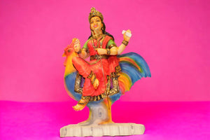 Bahuchar Maa Idol Murti Statue for Pooja | Gift | Home | Temple Black RedGreen