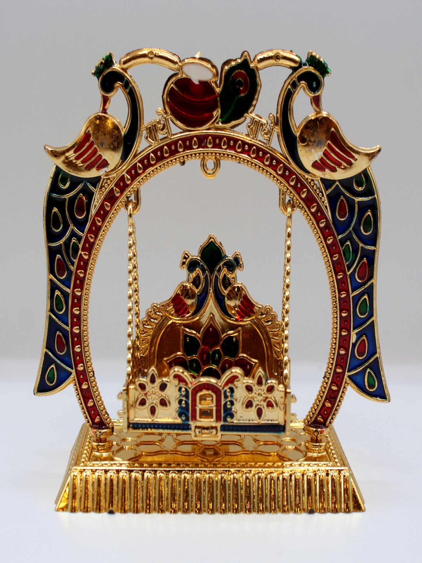 Bal Gopal Jhula 6 x 2.5 inch – Blue & Red Peacock Arch