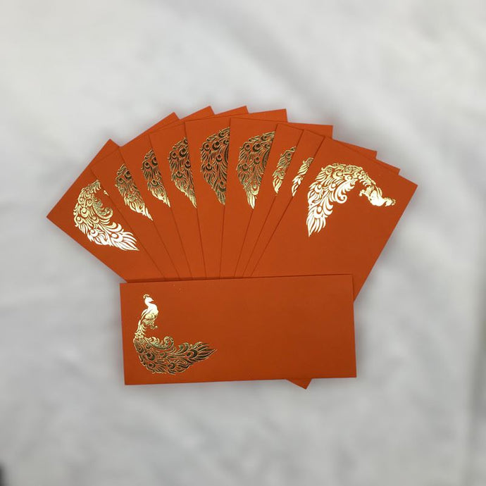 Envelopes Envelope Money holder Diwali Wedding Gift Card Pack of 10 Orange