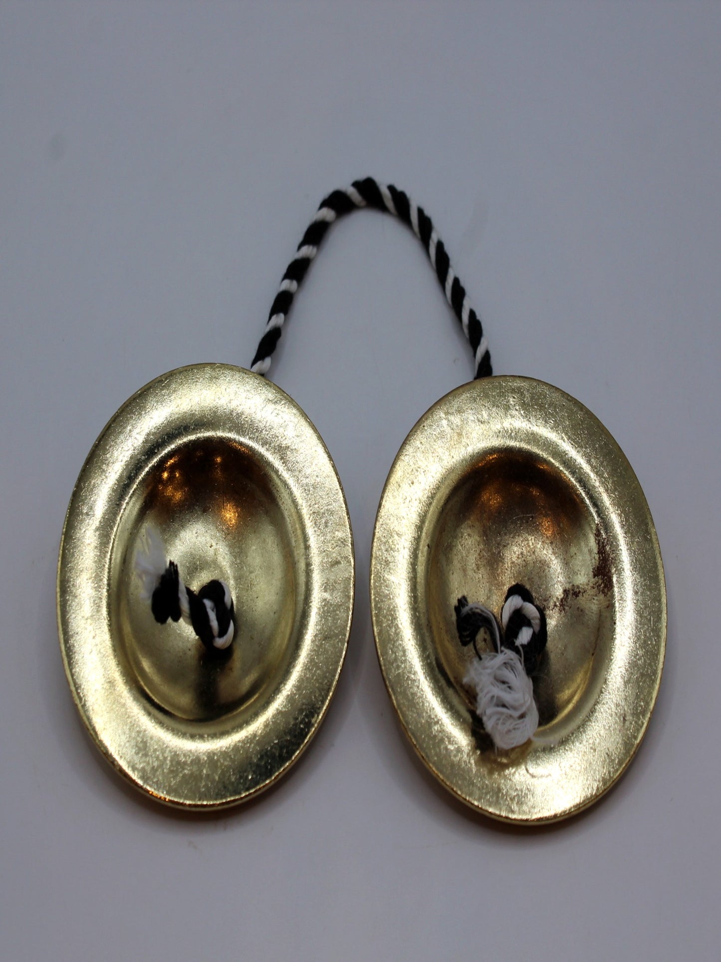 Brass Manjeera Hand Cymbals 3 inch – Corded Pair