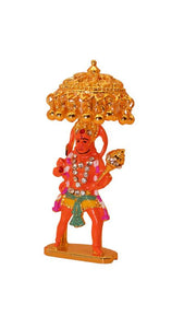 Lord Bahubali Hanuman Idol Bajrang Bali Murti (2.8cm x 1cm x 0.5cm) Orange