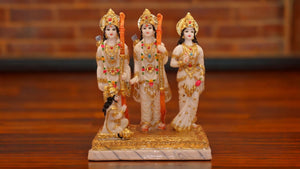 Lord Ram Darbar statue for Home/Office decoration (12cm x 9.5cm x 6cm) White