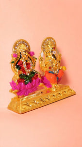 Laxmi Ganesh Idol Statue showpiece Decoration for Home Gold