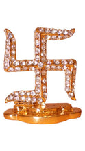 Load image into Gallery viewer, Hindu Religious Symbol Swastik Idol for Home,Car,Office(1.5cm x1.3cm x0.5cm)Gold