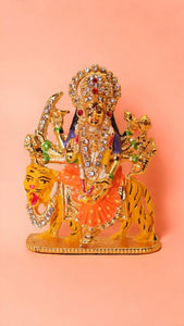 Goddess Ambaji Maa Durga Sitting Idol Statue Gold