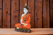 Load image into Gallery viewer, Buddha buddh buddha sitting medium Showpiece Home decore OrangeOrangeOrange